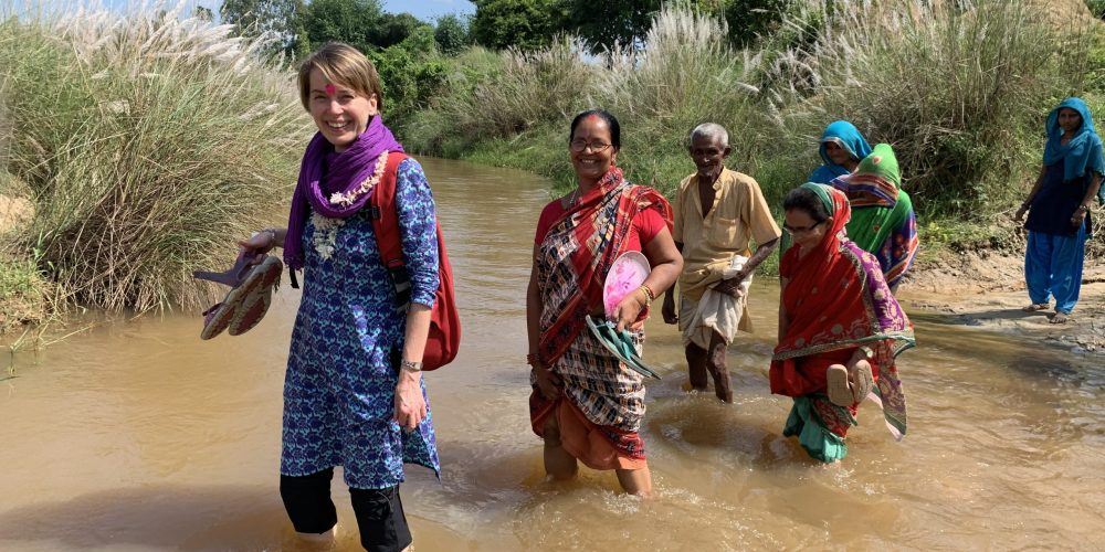 CorinnaWagner 2022 ADRA Austria in Nepal riverbed farming visit